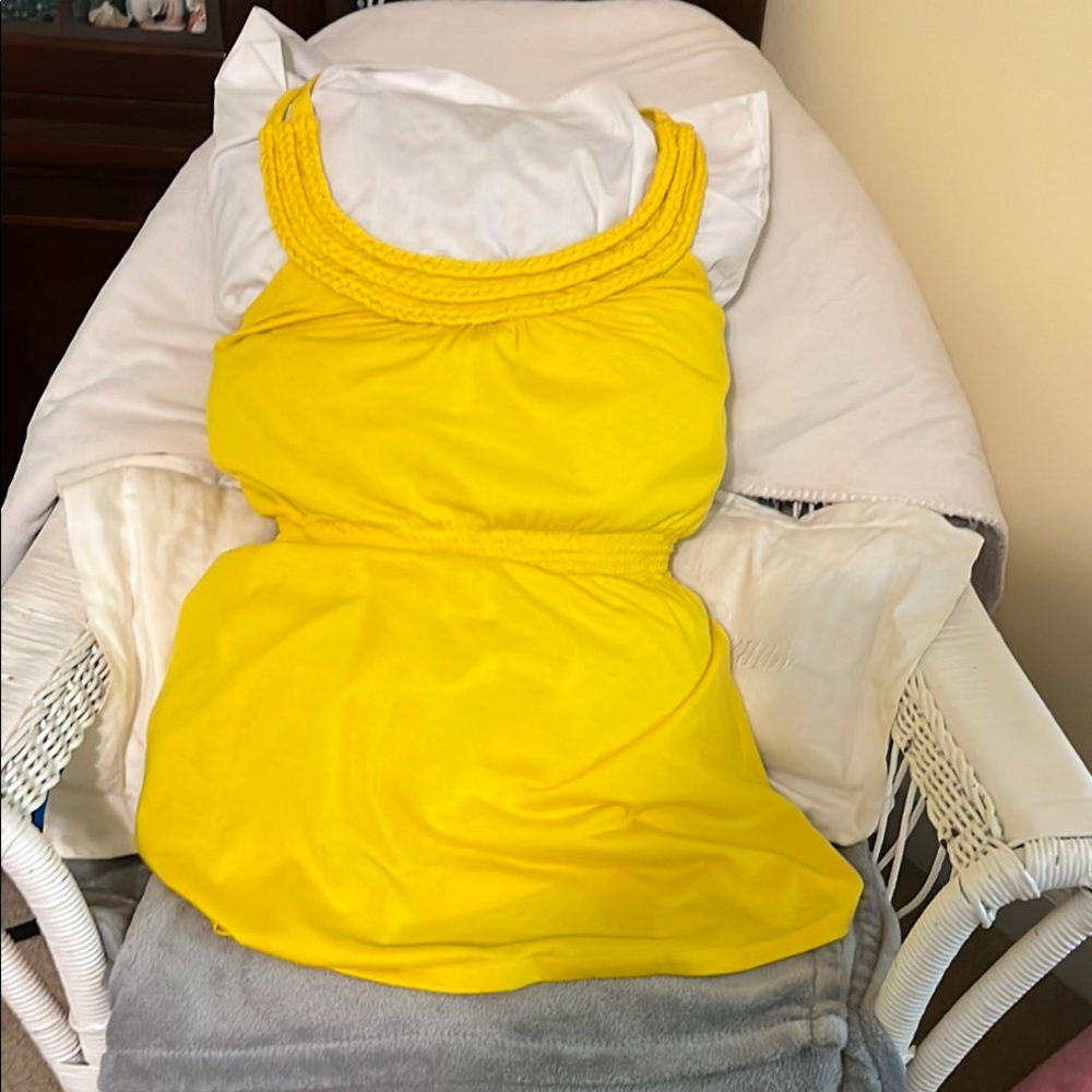 Yellow Sleeveless Mini Dress